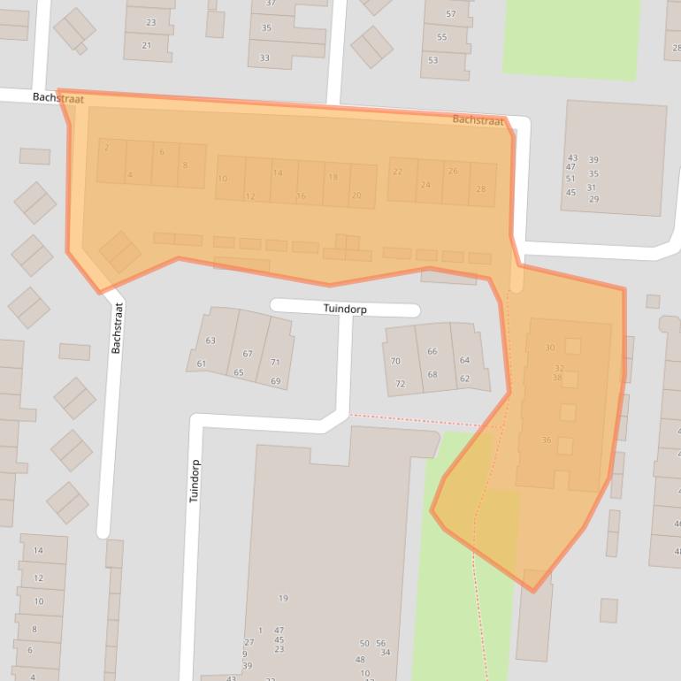 Kaart van postcodegebied 3281VB.