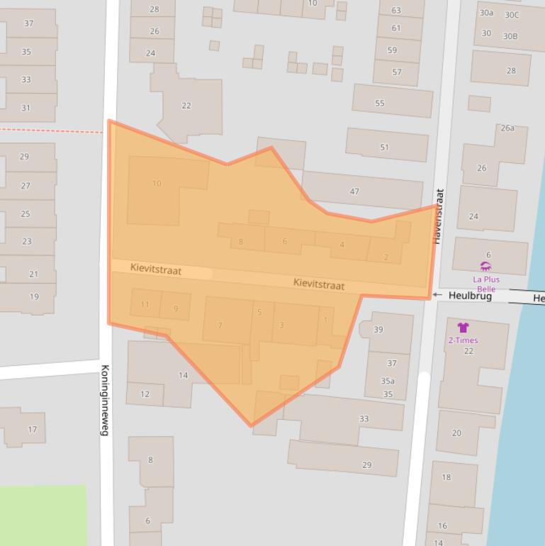 Kaart van postcodegebied 3281XK.