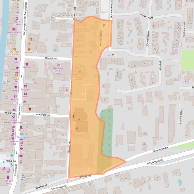 Kaart van postcodegebied 3281XP.