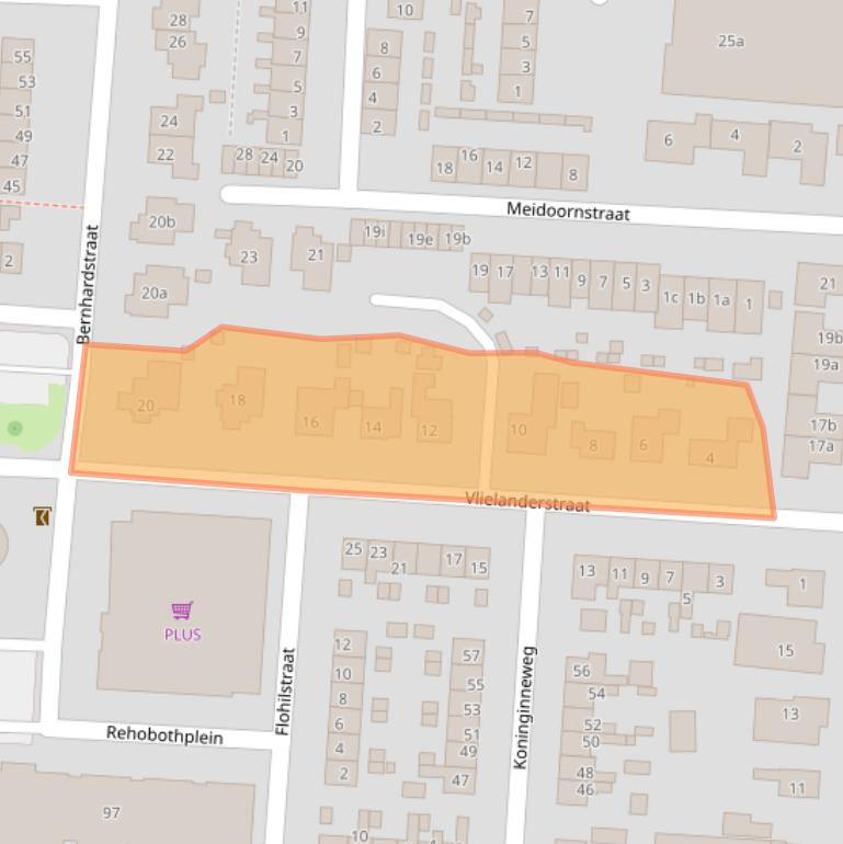 Kaart van postcodegebied 3281XT.