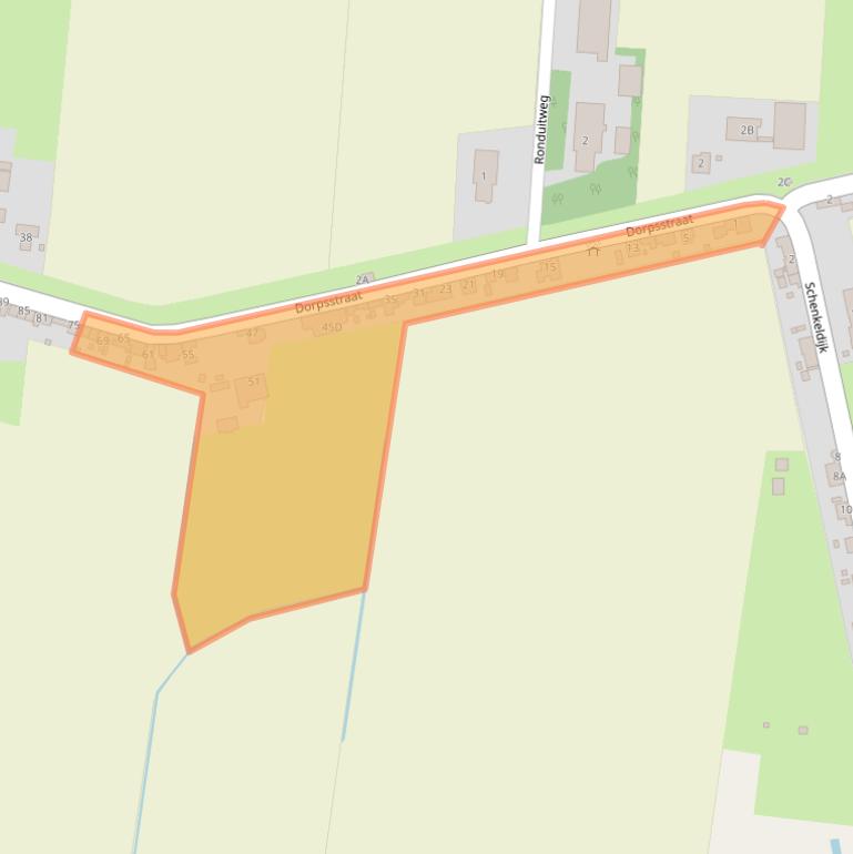 Kaart van postcodegebied 3284AC.