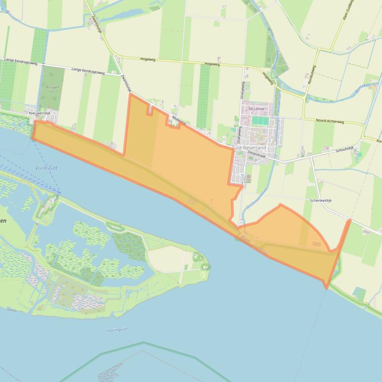 Kaart van postcodegebied 3284KC.