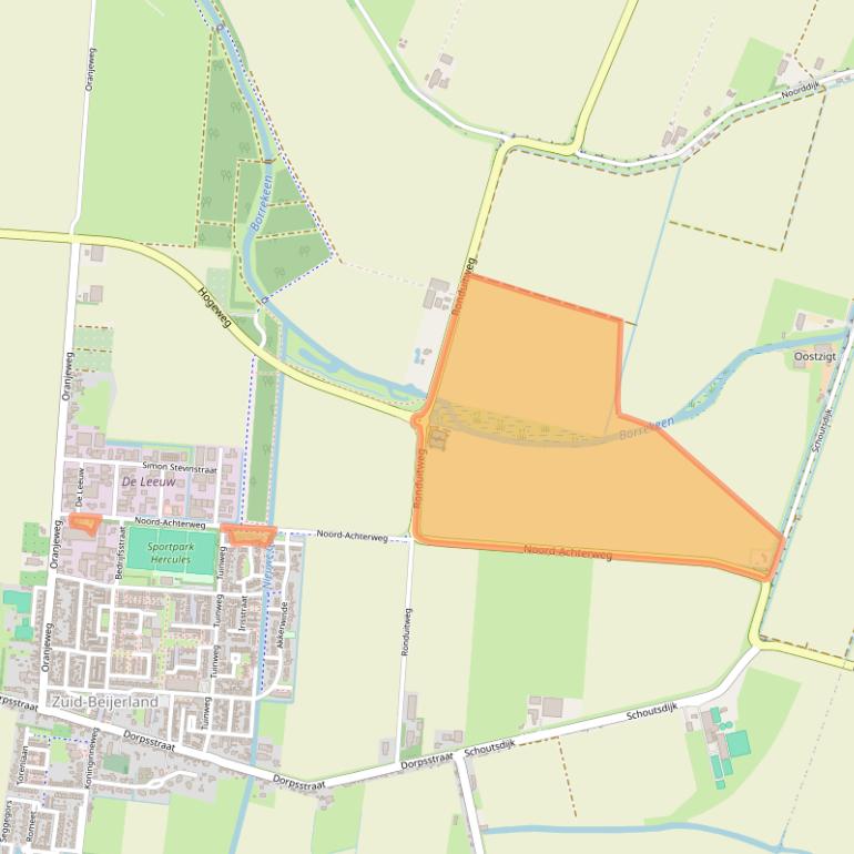 Kaart van postcodegebied 3284KP.