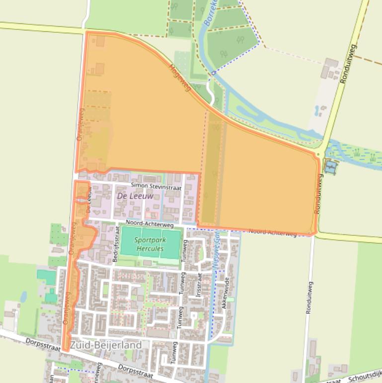 Kaart van postcodegebied 3284KT.