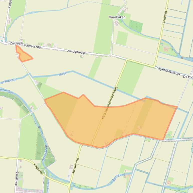 Kaart van postcodegebied 3284LC.