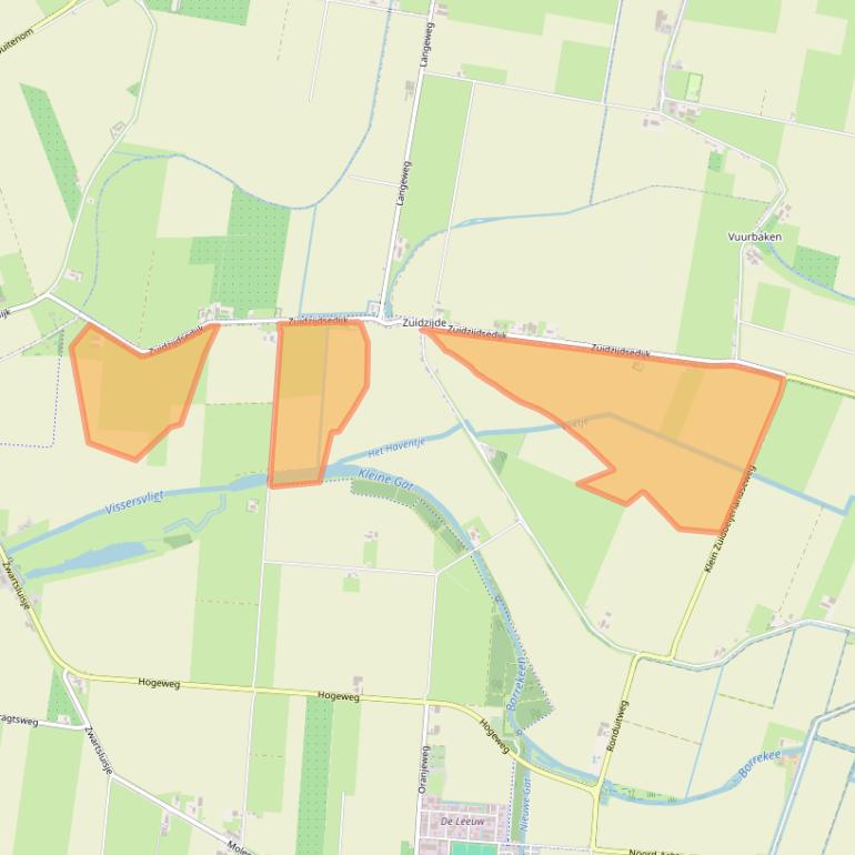Kaart van postcodegebied 3284LD.