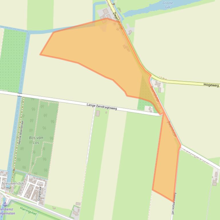 Kaart van postcodegebied 3284LK.