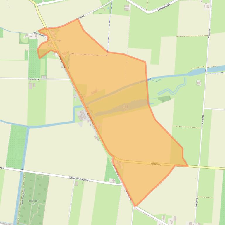 Kaart van postcodegebied 3284LM.