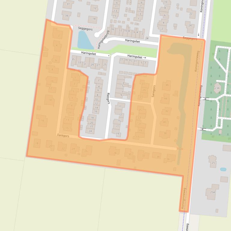 Kaart van postcodegebied 3284MA.