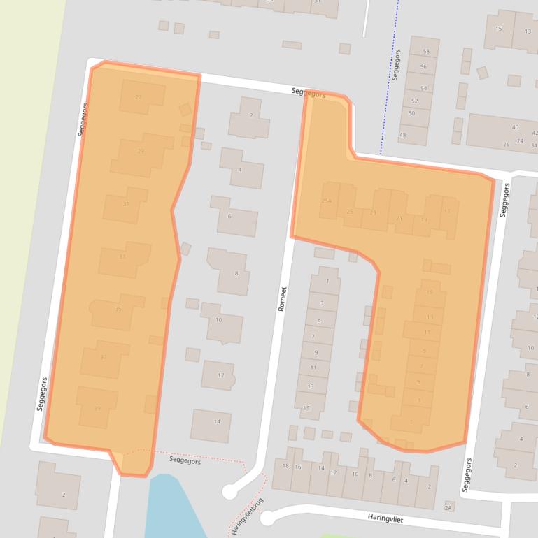 Kaart van postcodegebied 3284MC.