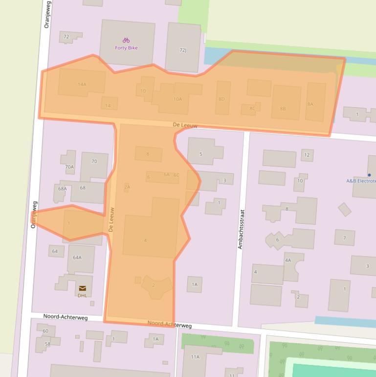 Kaart van postcodegebied 3284XV.