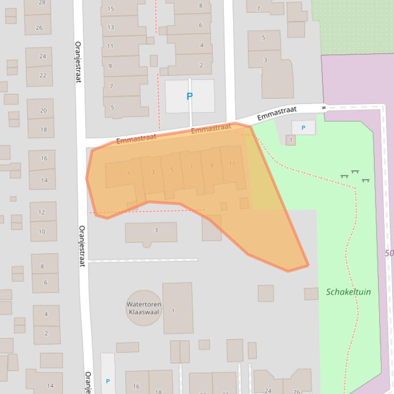 Kaart van postcodegebied 3286AD.