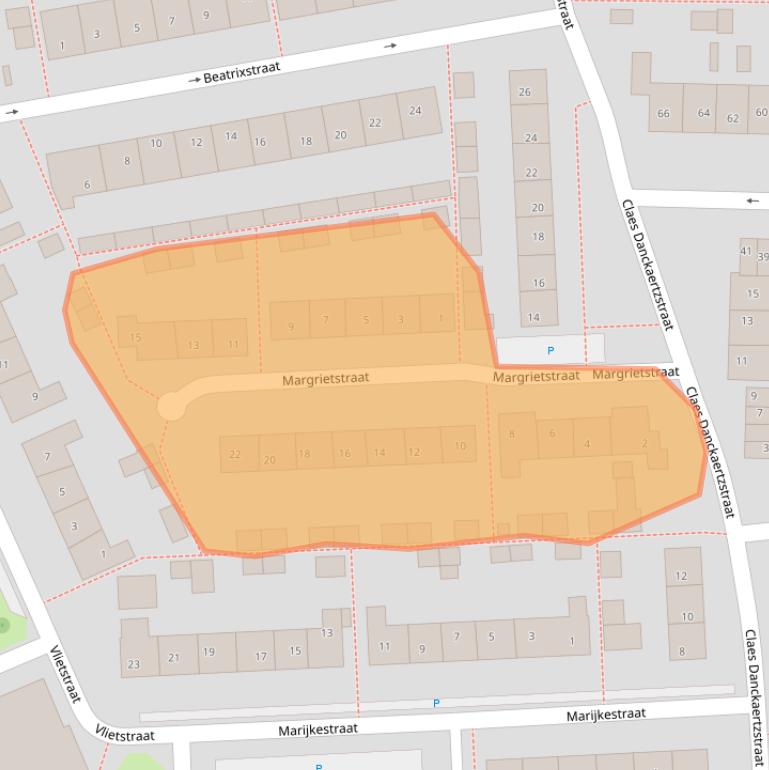 Kaart van postcodegebied 3286AL.