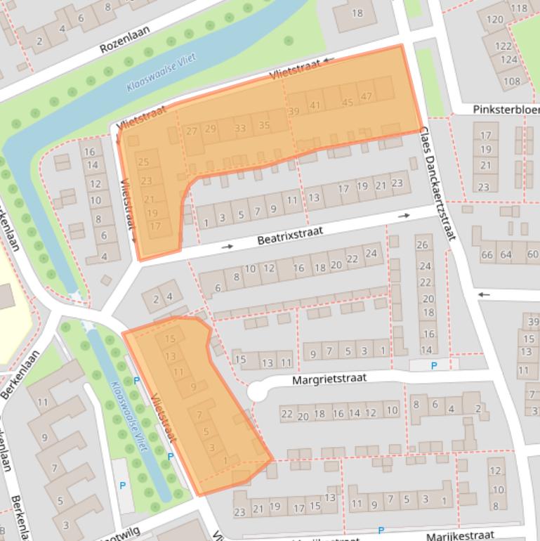 Kaart van postcodegebied 3286AV.