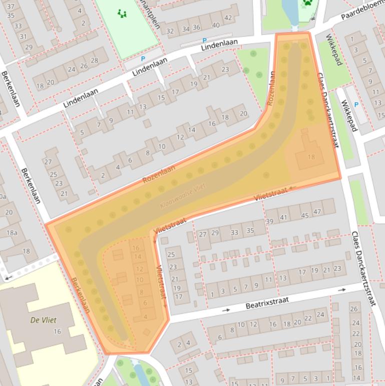 Kaart van postcodegebied 3286AW.