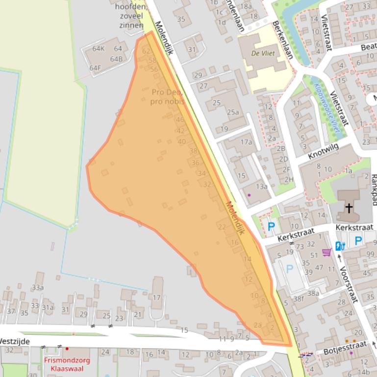 Kaart van postcodegebied 3286BH.