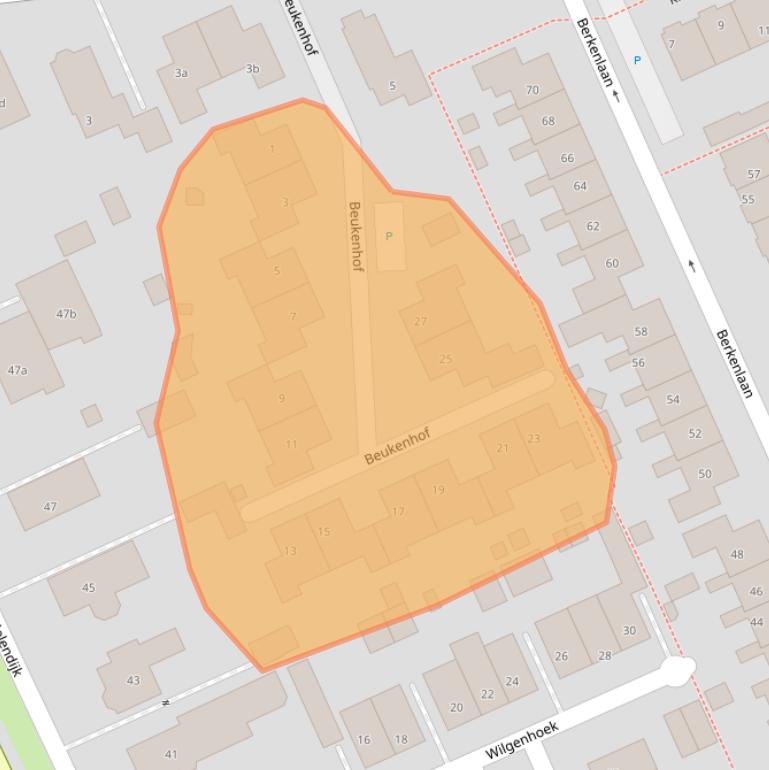 Kaart van postcodegebied 3286BX.