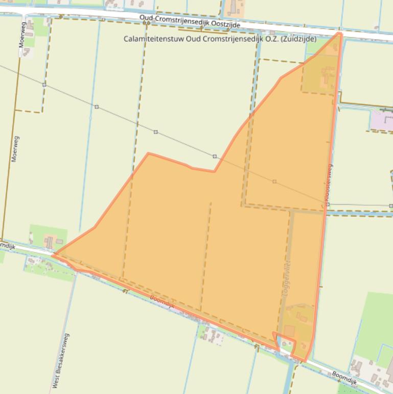 Kaart van postcodegebied 3286LJ.