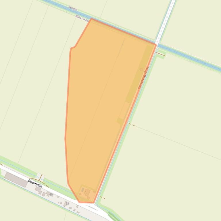 Kaart van postcodegebied 3286LK.