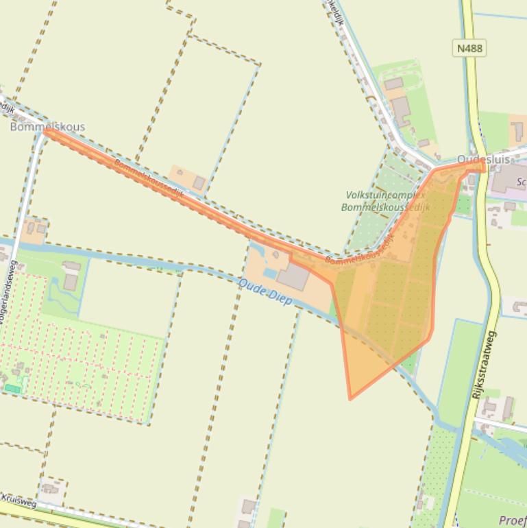 Kaart van postcodegebied 3286LN.