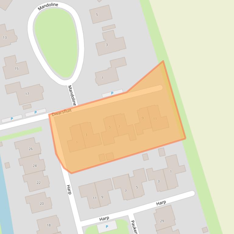 Kaart van postcodegebied 3286TK.