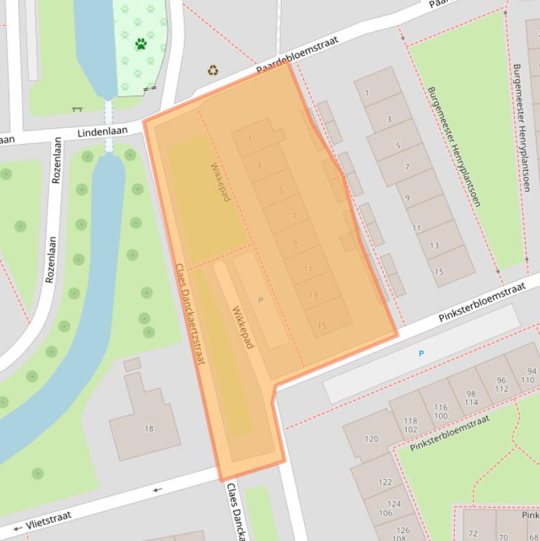 Kaart van postcodegebied 3286VL.