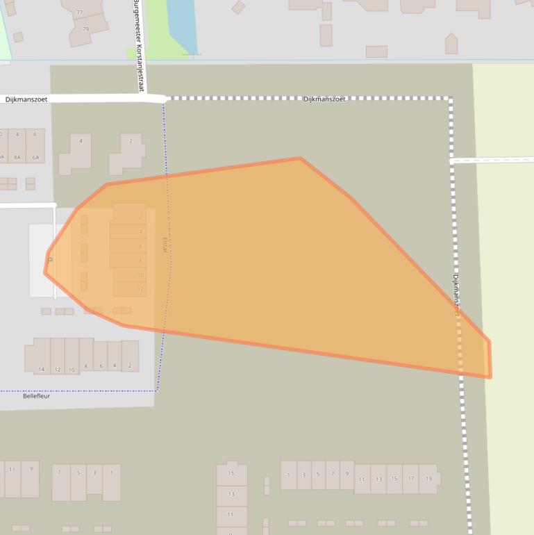 Kaart van postcodegebied 3286WC.