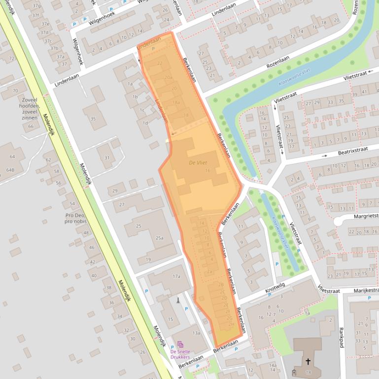 Kaart van postcodegebied 3286XC.
