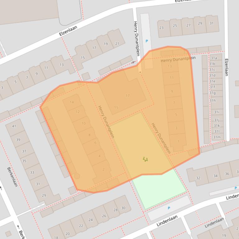 Kaart van postcodegebied 3286XG.