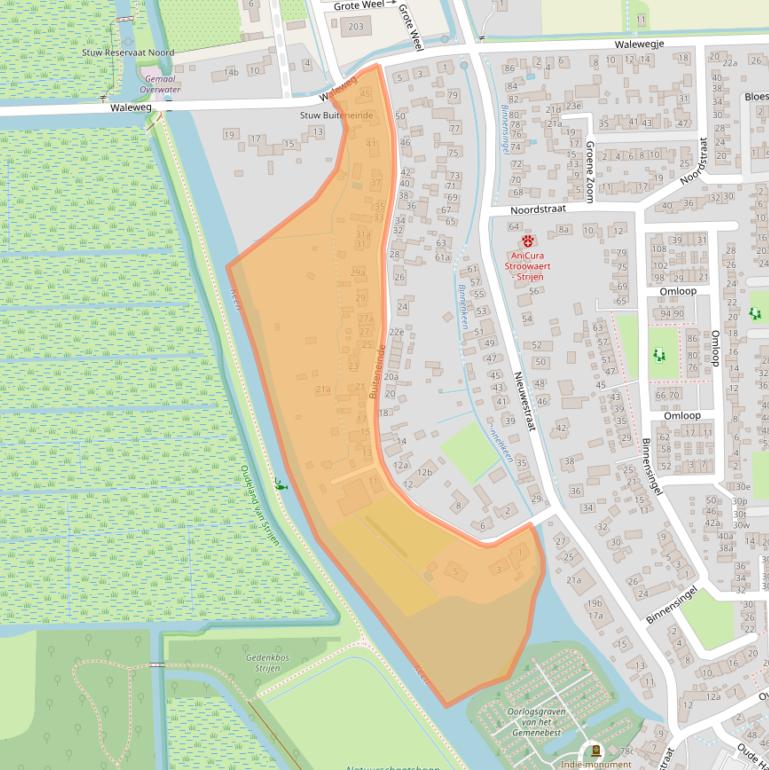 Kaart van postcodegebied 3291AG.