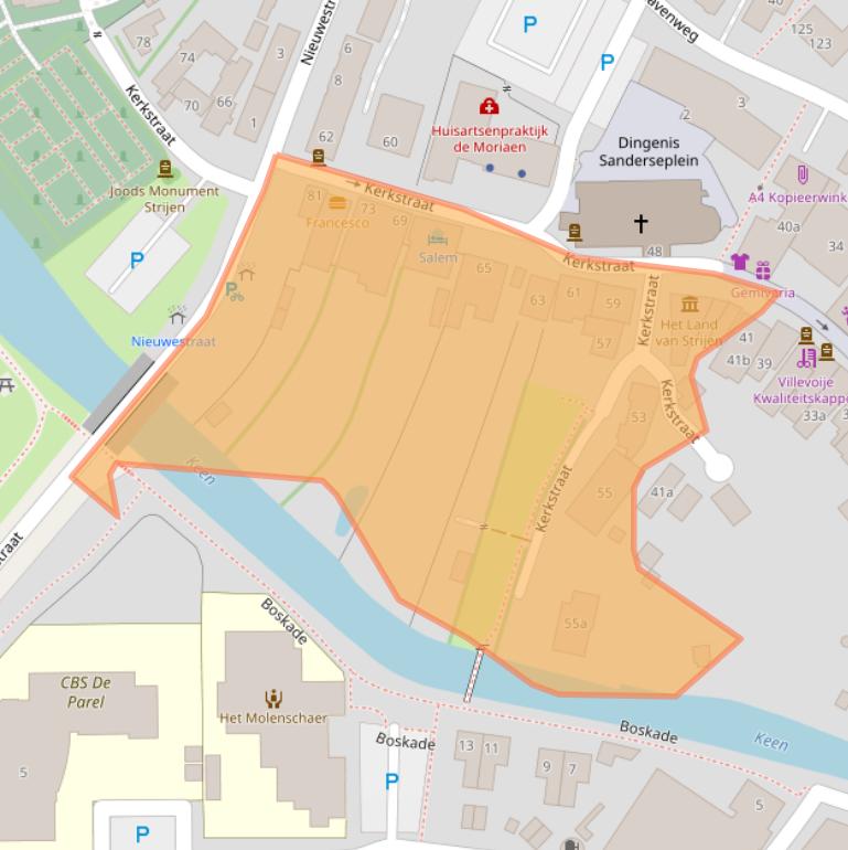 Kaart van postcodegebied 3291AK.