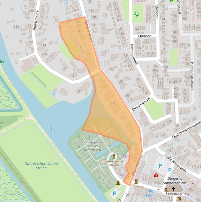 Kaart van postcodegebied 3291AN.