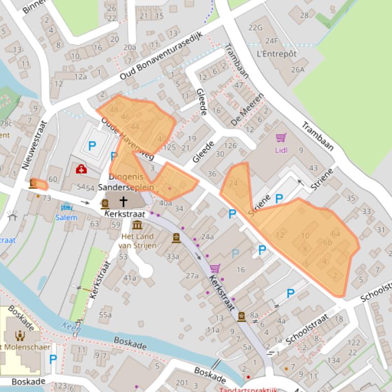 Kaart van postcodegebied 3291AT.