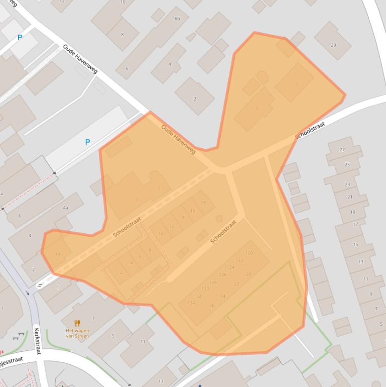 Kaart van postcodegebied 3291AV.