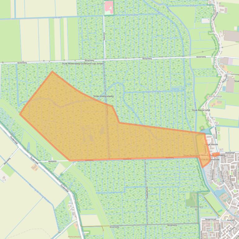 Kaart van postcodegebied 3291AX.