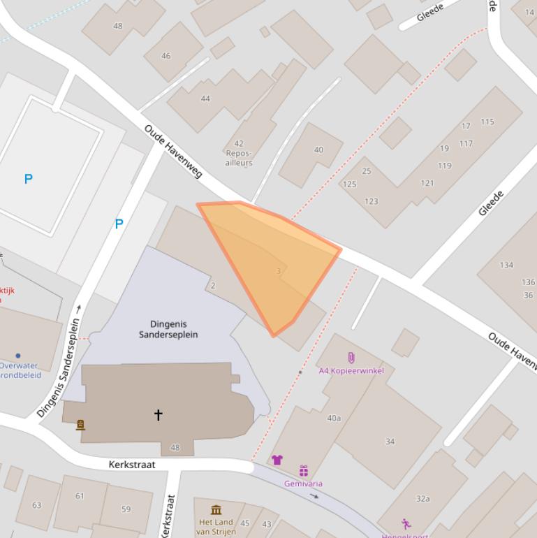 Kaart van postcodegebied 3291AZ.