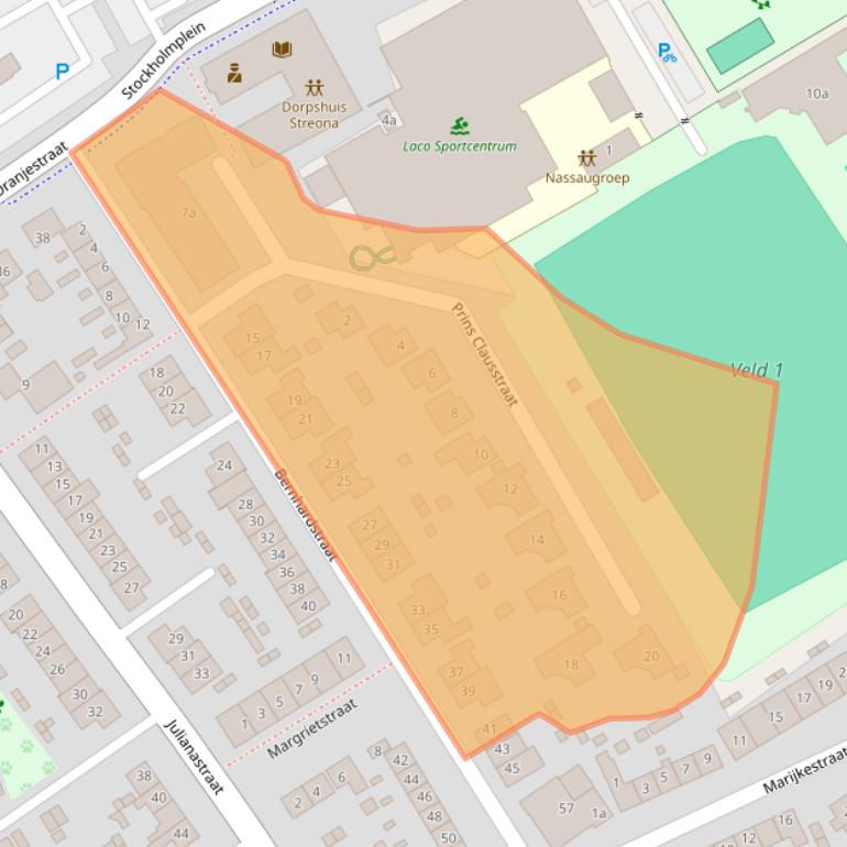 Kaart van postcodegebied 3291BB.