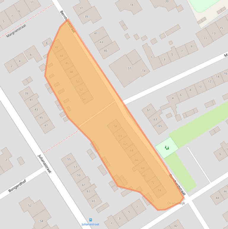 Kaart van postcodegebied 3291BE.