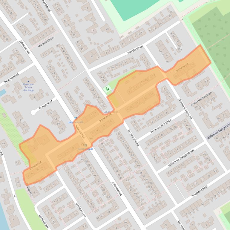 Kaart van postcodegebied 3291BK.