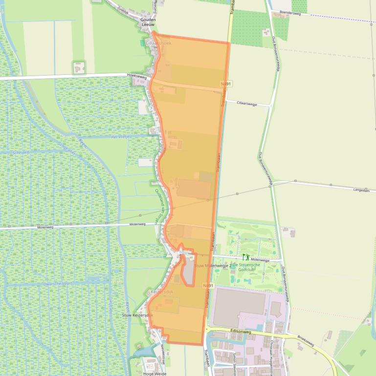 Kaart van postcodegebied 3291CE.