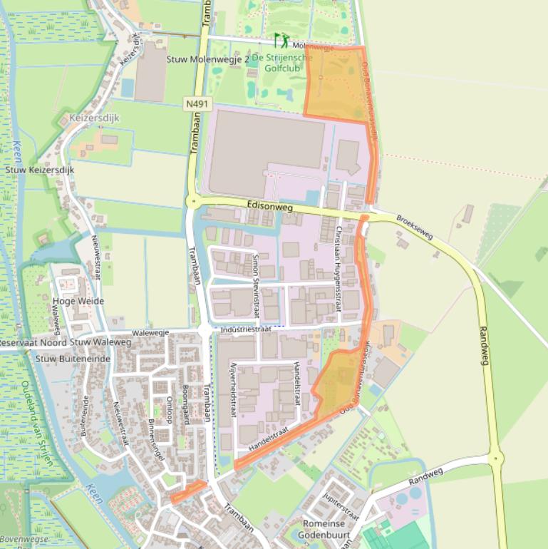 Kaart van postcodegebied 3291CJ.