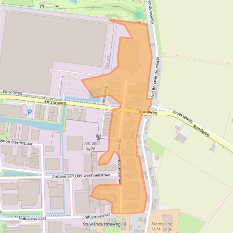 Kaart van postcodegebied 3291CN.