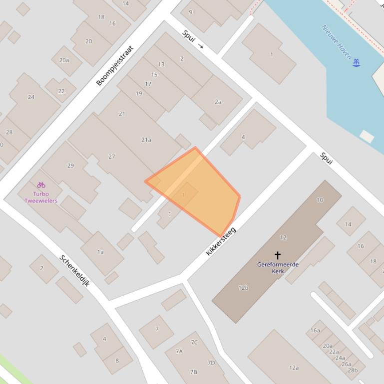 Kaart van postcodegebied 3291ED.