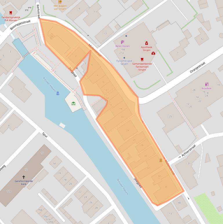 Kaart van postcodegebied 3291EG.