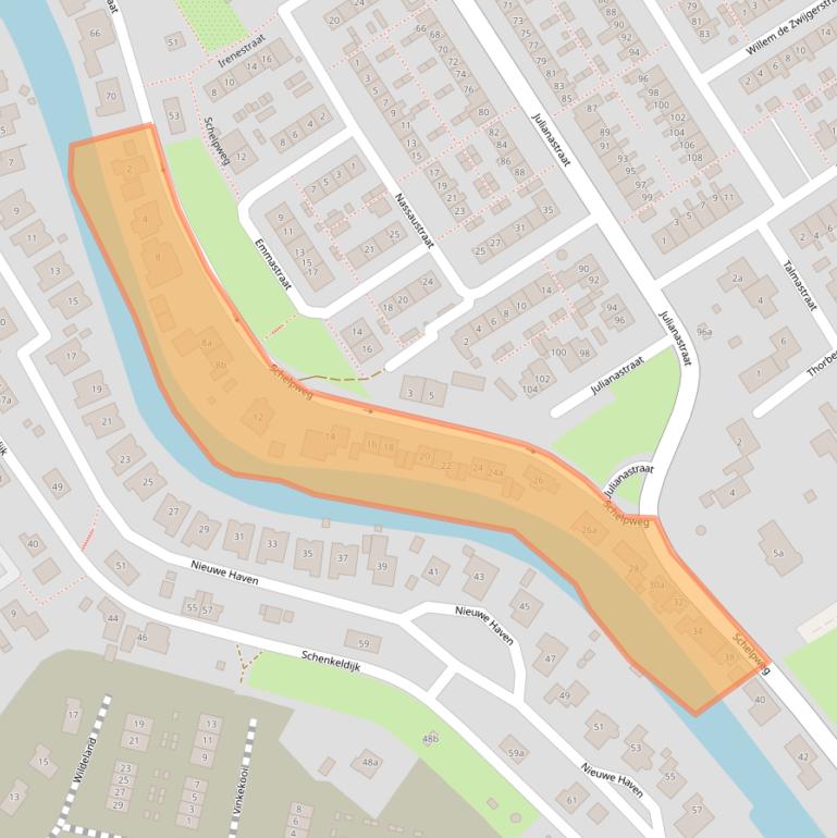 Kaart van postcodegebied 3291EL.