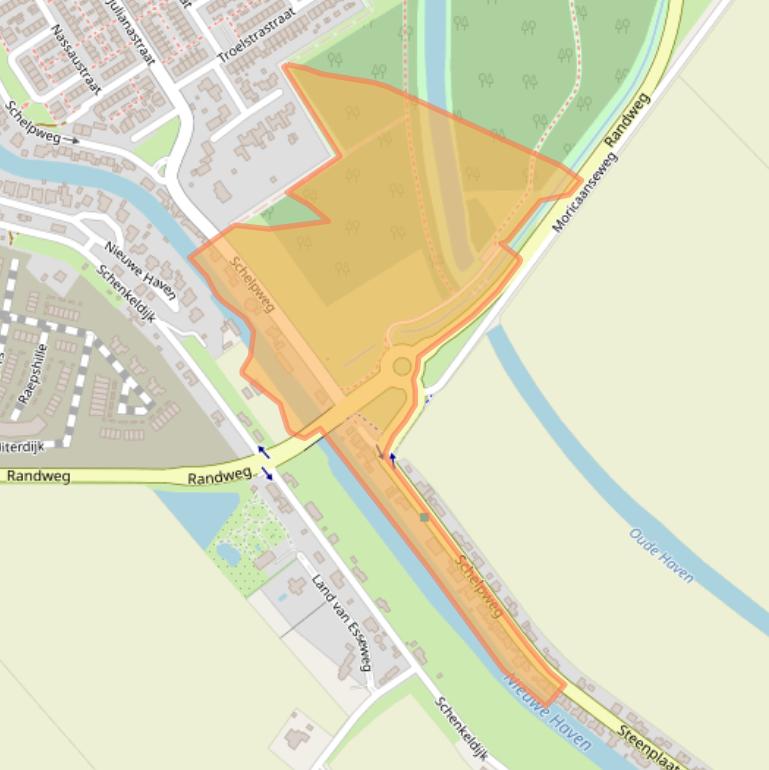 Kaart van postcodegebied 3291EM.