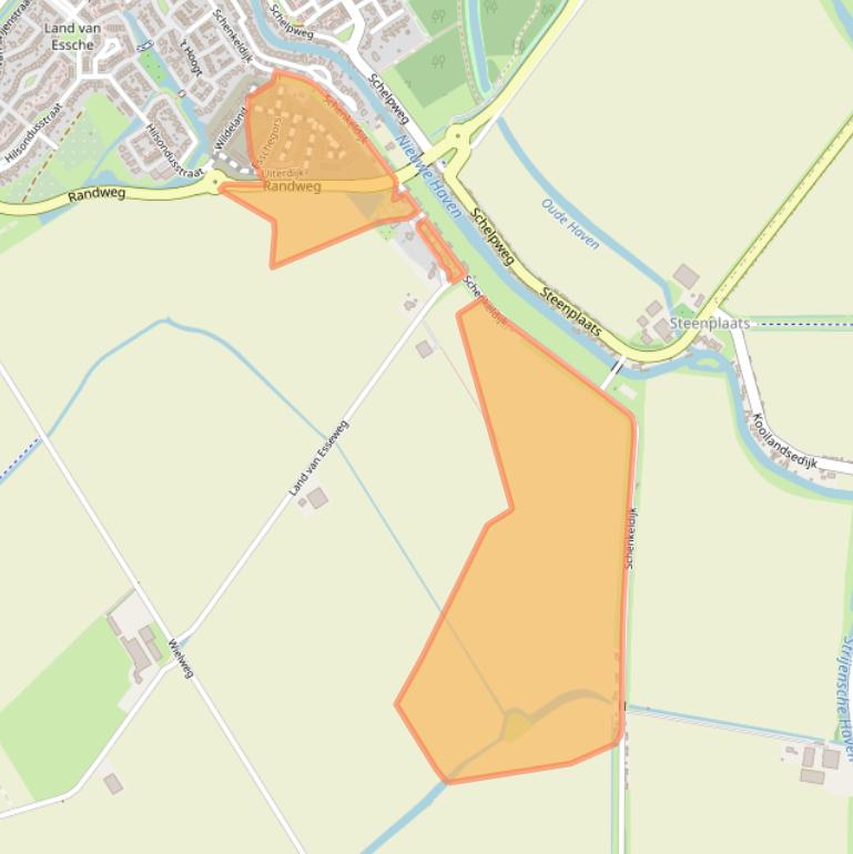 Kaart van postcodegebied 3291ES.