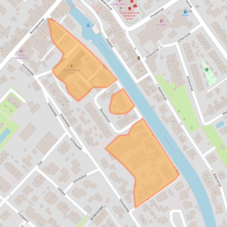 Kaart van postcodegebied 3291EV.