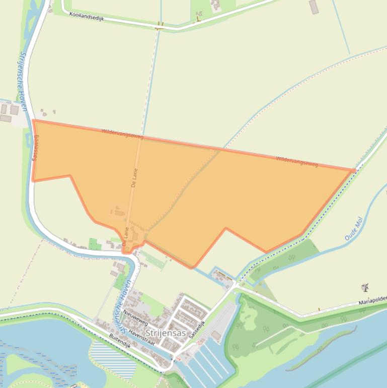 Kaart van postcodegebied 3291EZ.