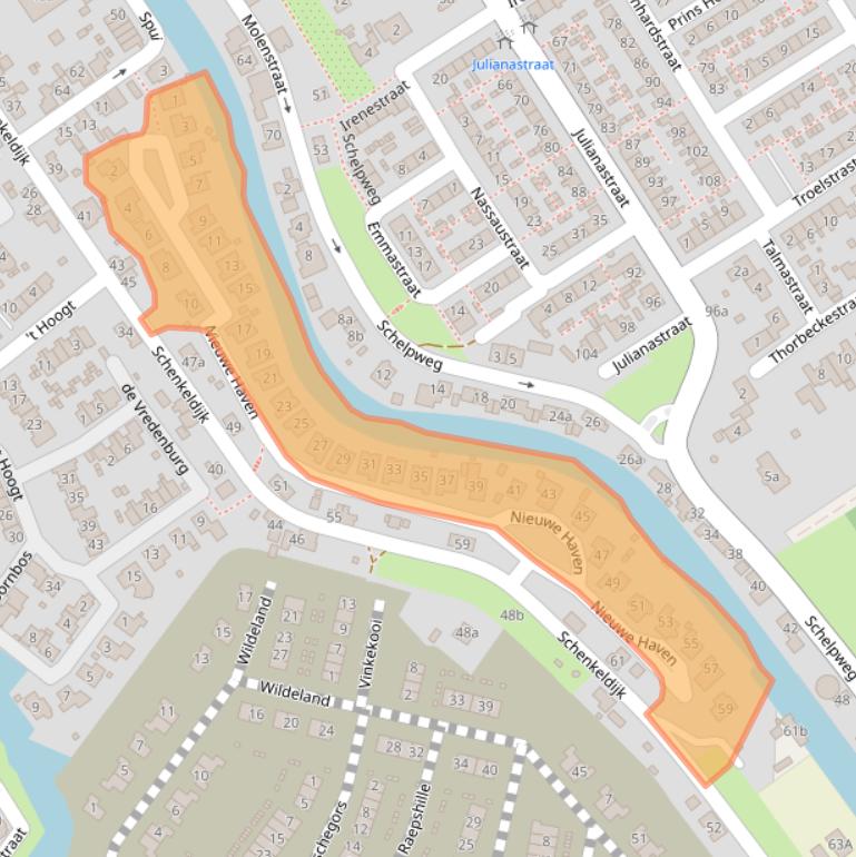 Kaart van postcodegebied 3291GA.